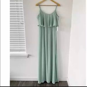 Shoe Me Your Mumu Silver Sage Crisp dress xl NWT